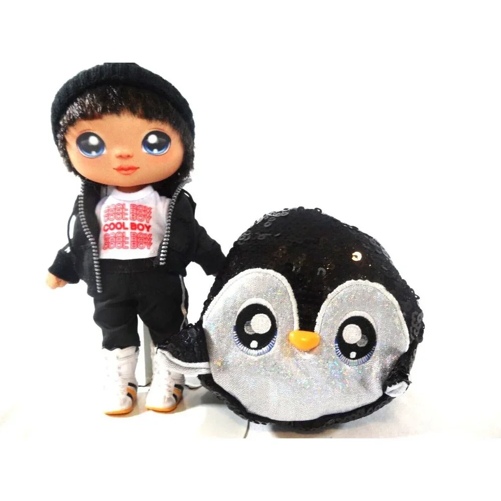 2020 Na Na Na Surprise Andre Avalanche Boy‎ Doll & Sparkly Sequined Purse
